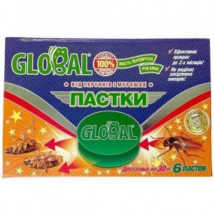 Ловушка от тараканов Global 6 дисков (145551)
