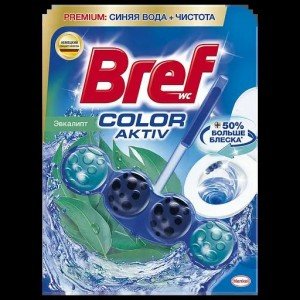 Туалетный блок для унитаза Bref Color aktiv Эвкалипт 50 г (785457)