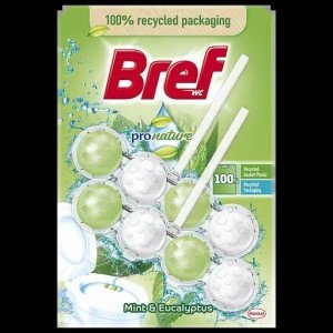 Туалетный блок для унитаза Bref Pro Nature Мята-Эвкалипт, 2 шт. (817420)