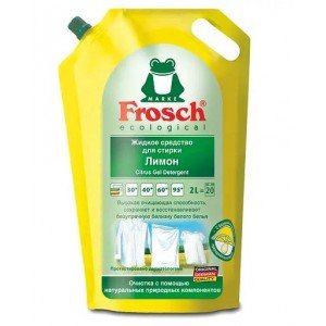 Жидкое средство Frosch Лимон, для стирки белых тканей, 2 л