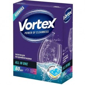 Таблетки для посудомоечной машины Vortex All in One 60 шт.