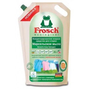 Концентрированное жидкое средство для стирки Frosch Марсельское мыло, 2 л