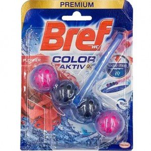 Туалетный блок для унитаза Bref Color aktiv Цветочная свежесть 50 г (717804)