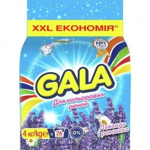 Стиральный порошок Gala Лаванда и Ромашка для цветного белья 4 кг (81677681)