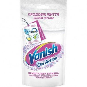 Пятновыводитель и отбеливатель жидкий Vanish Oxi Action Кристальная белизна 100 мл