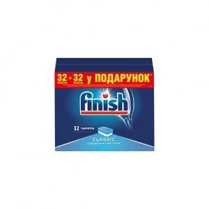 Таблетки для посудомоечных машин Finish Classic, 2х32 шт.