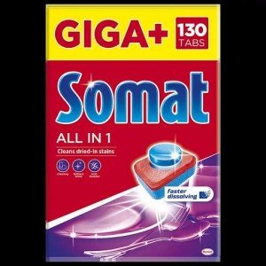 Таблетки для посудомоечных машин Somat All in 1 Giga, 130 шт. (825762)