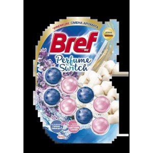 Туалетный блок для унитаза Bref Смена аромата Горная лаванда-цветущий хлопок, 2 шт. (817419)