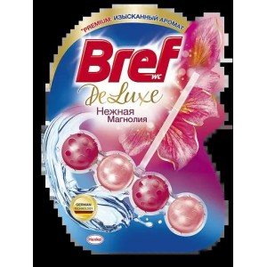 Туалетный блок для унитаза Bref De Luxe Нежная магнолия, 50 г (799024)