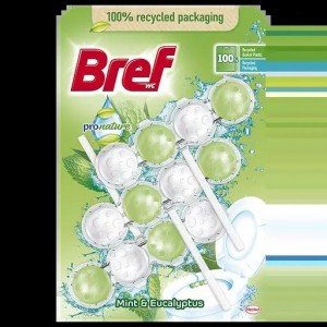 Туалетный блок для унитаза Bref Pro Nature Мята-Эвкалипт, 3 шт. (793889)