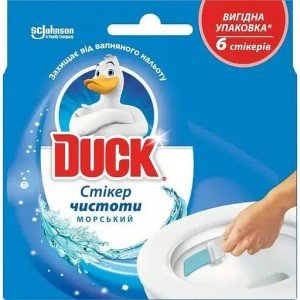 Стикер для очистки туалета Duck Туалетный утенок Морской 6 шт.