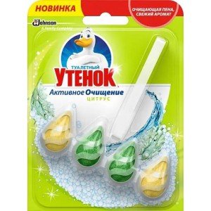 Подвесной блок твердый для унитаза Туалетный Утенок Цитрус
