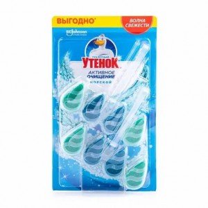 Подвесной блок твердый для унитаза Туалетный Утенок Морской, двойной