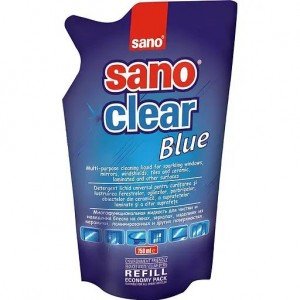 Универсальное средство для чистки стекол и различных поверхностей Sano Clear Blue запаска 750 мл (117275)