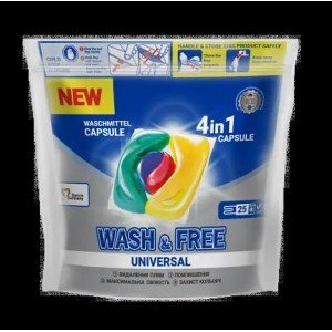 Капсулы для стирки Wash&Free, 25 шт. (729675)