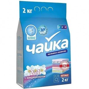 Стиральный порошок универсальный Чайка 2в1 с кондиционером 2 кг (32118)