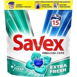 Капсулы для стирки Savex Super Caps Extra Fresh 15 шт. (75939)
