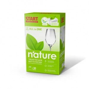 Экологические таблетки для посудомоечных машин Start Nature, 30 шт.