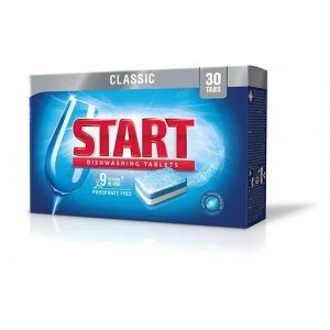 Таблетки для посудомоечных машин Start Classic, без фосфатов, 30 шт.