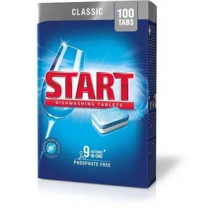 Таблетки для посудомоечных машин Start Classic, без фосфатов, 100 шт.