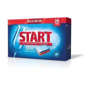 Таблетки для посудомоечных машин Start Maximum, без фосфатов, 28 шт.