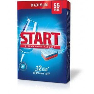 Таблетки для посудомоечных машин Start Maximum, без фосфатов, 55 шт.