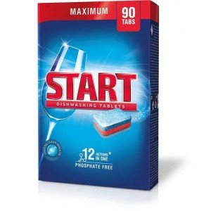 Таблетки для посудомоечных машин Start Maximum, без фосфатов, 90 шт.