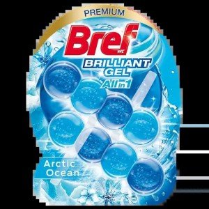 Туалетный блок для унитаза Bref Brilliant Gel All in 1 Арктический океан 84 г (2 шт. х 42 г) (860756)