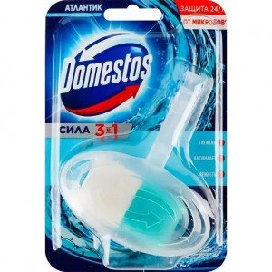 Туалетный блок для унитаза Domestos Сила 3в1 Атлантик, 40 г