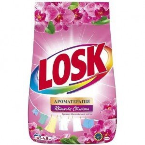 Стиральный порошок Losk Ароматерапия Эфирные масла и аромат Малазийского цветка 4.8 кг