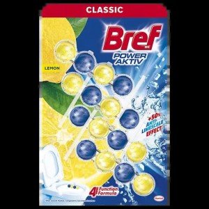 Туалетный блок Bref Сила актив Лимон Квадропак, 200 г ( 4шт.по 50 г)