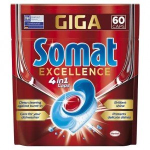 Таблетки для мытья посуды в посудомоечной машине Somat Exellence, 60 таблеток