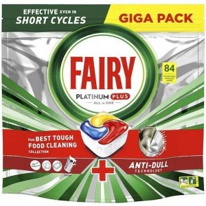 Таблетки для посудомоечных машин Fairy Platinum Plus Лимон Все в одном 84 шт.