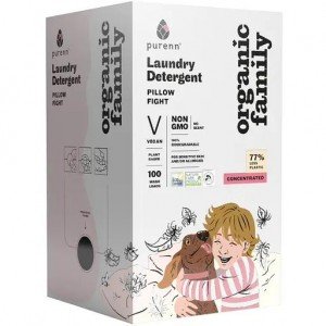Средство концентрат жидкий Purenn Organic Family Pillow Flight для стирки белых и цветных тканей 3 л