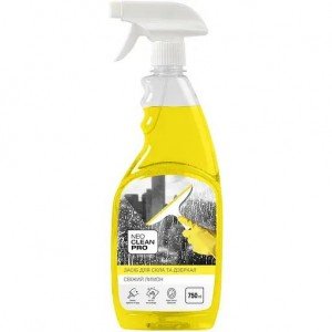 Средство для стекол и зеркал NeoCleanPro Свежий лимон, распылитель, 750 мл
