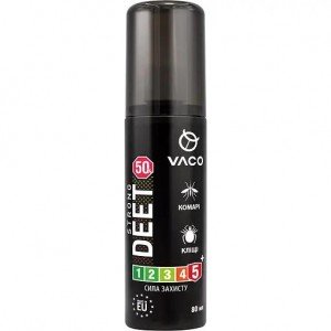 Спрей от комаров, клещей и мошек Vaco Strong Deet 50% 80 мл