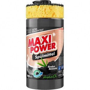 Средство для мытья посуды Maxi Power Черный уголь, 1 л