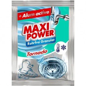 Средство для чистки труб Maxi Power с холодной водой, гранулированное, 80 г