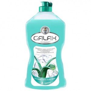 Концентрированная жидкость для мытья посуды Galax с алоэ вера, 1 л