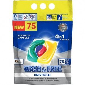 Капсулы для стирки Wash&Free 75 шт.