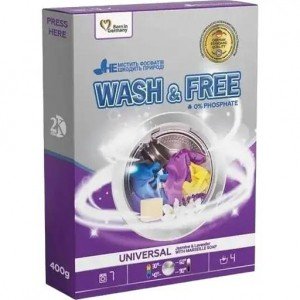 Стиральный порошок Wash&Free универсальный Жасмин и лаванда с марсельским мылом 400 г