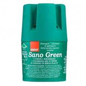 Бачок для мытья унитаза Sano Green, зеленый, 150 г (935833)