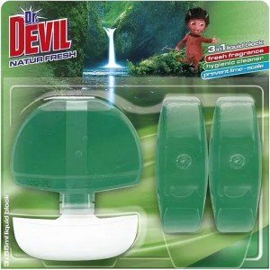 Туалетный блок для унитаза Dr.Devil Природная свежесть, 3 шт. по 55 мл