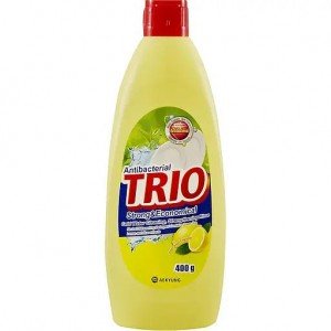 Средство для мытья посуды Trio Anti-bacterial Лимон 400 мл