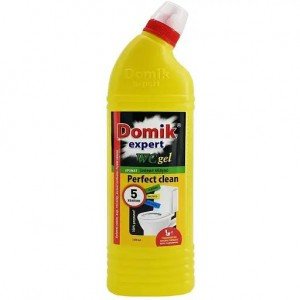 Гель для унитазов Domik Expert WC gel кислотный, зеленое яблоко, 1 л