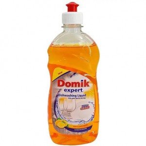 Гель для мытья посуды Domik Expert с ароматом лимона, 500 мл
