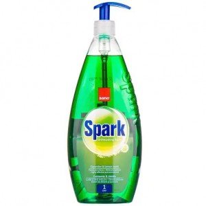 Средство для мытья посуды Sano Spark Огурец и Лайм, с дозатором, 1 л