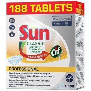 Таблетки для посудомоечных машин Sun Prof Classic, 188 шт. (25489060)