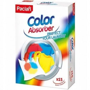 Салфетки Рaclan Color Absorber для предотвращения покраски белья во время стирки, 15 шт. (5900942137510)