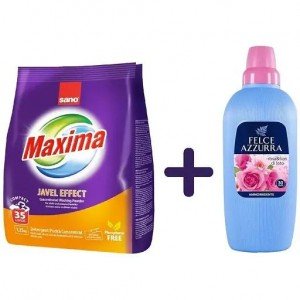 Набор: Стиральный порошок Sano Maxima Javel Effect 1.25 кг + Смягчитель для тканей Paglieri Intenso Benessere 2 л